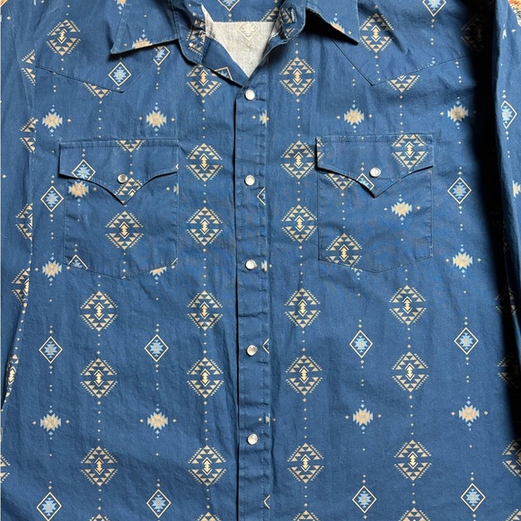 Ely Cattleman Aztec Pearl Snap Shirt Size XL - Picture 4 of 4